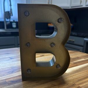 Metallic Letter B Decor
